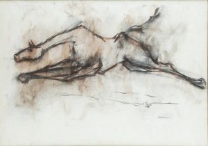 VIRGINIO CIMINAGHI MILANO 1911 - 2001 - Senza titolo (cavallo in corsa)