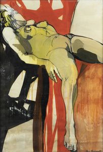 ALEX OGNIANOFF Attivo a Torino XX/XXI secolo - Nudo sdraiato