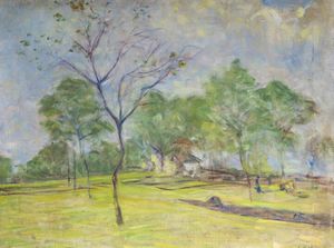 CLEMENTE PUGLIESE LEVI Vercelli 1855 - 1936 Milano - Paesaggio francese