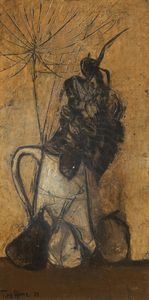 TINO AIME Cuneo  1931 - 2017 Gravere (TO) - Caffettiera e foglie 1973