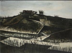 TINO AIME Cuneo  1931 - 2017 Gravere (TO) - Febbraio sulla collina Gravere 1975