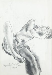 EDGARDO CORBELLI Torino 1918 - 1989 - Dormiente in posa 1978