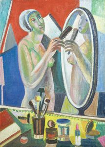 CARLO LORO Lonigo (VI) 1915 - 2002 Torino - Davanti allo specchio 1970