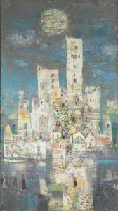 LUCIANO VERDIANI Torino 1929 - 1992 - Borgo antico 1986