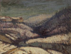 METELLO MERLO Milano 1886 - 1964 Torino - Paesaggio innevato febbraio 1948