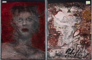 PAOLO LEONARDO Torino 1973 - Senza titolo (volto femminile) 2001