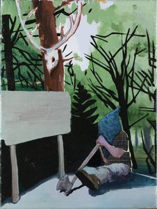 MANUELE CERUTTI Torino 1976 - Uomo mascherato con ascia