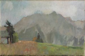 TEONESTO DEABATE Torino 1898 - 1981 - Paesaggio 1973