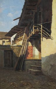 UGO GHEDUZZI Crespellano (BO) 1853 - 1925 Torino - Case rustiche