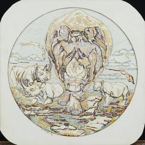 FERDINANDO BIBOLLET Torino 1932 - Rinoceronte 1968