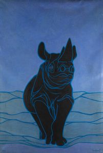 FRANCESCO CASORATI Torino 1934 - 2013 - Rinoceronte