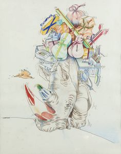 GIUSEPPE MONACO - Rinoceronte che trasporta dei doni