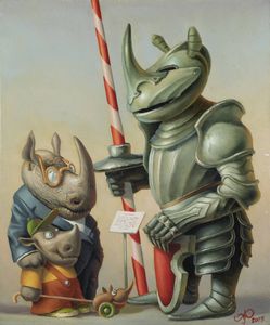 ALEXANDER PARAMONOV XX-XXI secolo - Famiglia di rinoceronti 2015