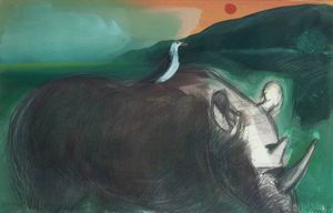 LUCIANO PROVERBIO Alessandria 1936 - 2009 Torino - Rinoceronte