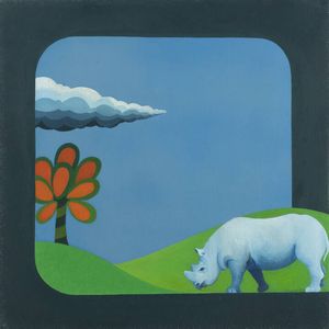 RENATO RICCI Nato in Sardegna  vive e lavora a Torino - Rinoceronte in un prato 1972