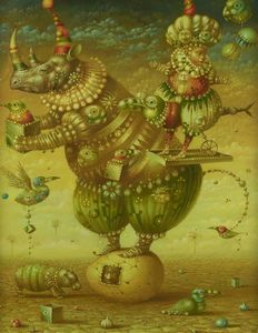 LEONID SERGEEV Mosca (Russia) 1953 - 2022 - Rinoceronte equilibrista