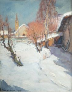 FELICE VELLAN Torino 1889 - 1976 - A Salice d'Oulx - Val di Susa 1947