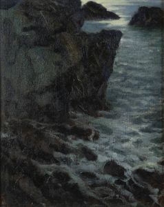 MARIO CHIANESE Sampierdarena (GE) 1928 - 2020 Novi Ligure (AL) - Maretta a Nervi o Mareggiata a Nervi 1996