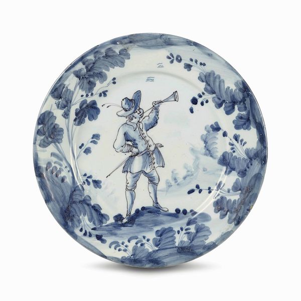 Piatto<BR>Lombardia, Pavia (?), XVIII secolo<BR><BR><BR>  - Asta Maioliche e Porcellane - Associazione Nazionale - Case d'Asta italiane