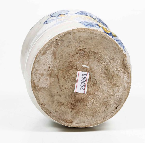 Albarello, Napoli, datato 1746  - Asta Maioliche e Porcellane - Associazione Nazionale - Case d'Asta italiane