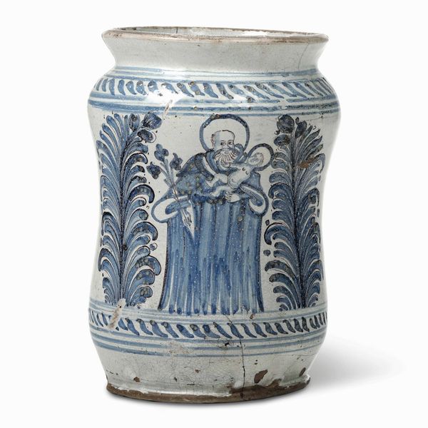 Albarello<BR>Area laertina, seconda met del XVIII secolo  - Asta Maioliche e Porcellane - Associazione Nazionale - Case d'Asta italiane