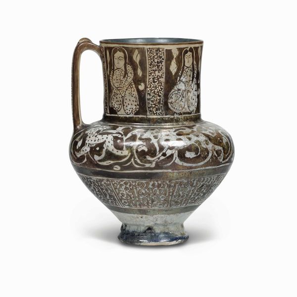 Brocca<BR>Persia (Iran), Rayy, fine XII - inizio XIII secolo  - Asta Maioliche e Porcellane - Associazione Nazionale - Case d'Asta italiane