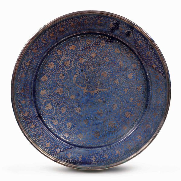 Grande piatto<BR>Spagna, Manises, XVIII secolo  - Asta Maioliche e Porcellane - Associazione Nazionale - Case d'Asta italiane