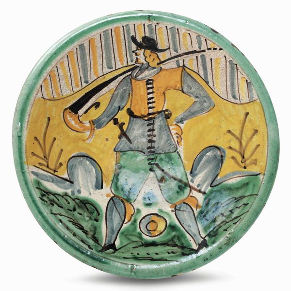 Piatto <BR>Montelupo, fine del XVII o inizio del XVIII secolo  - Asta Maioliche e Porcellane - Associazione Nazionale - Case d'Asta italiane