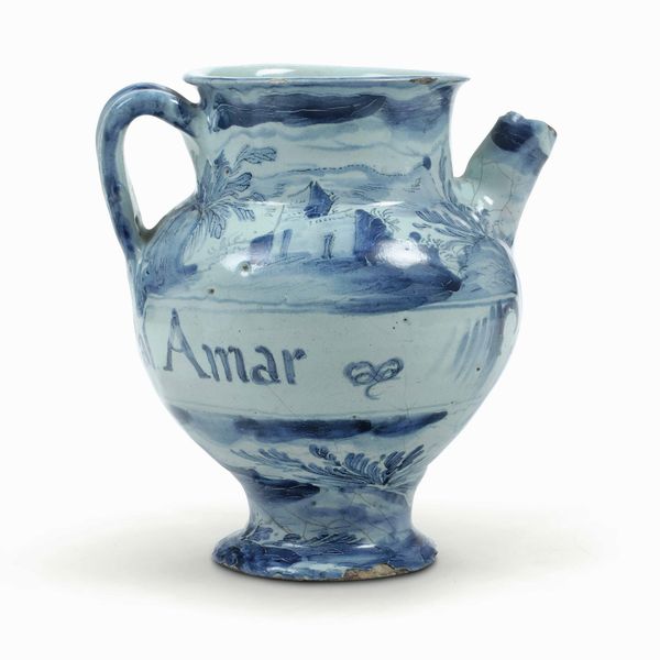 Orciolo<BR>Savona, XVIII secolo<BR>  - Asta Maioliche e Porcellane - Associazione Nazionale - Case d'Asta italiane