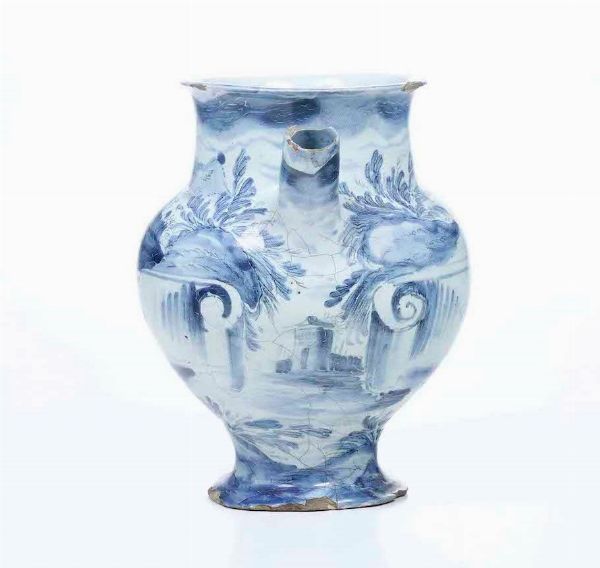 Orciolo<BR>Savona, XVIII secolo<BR>  - Asta Maioliche e Porcellane - Associazione Nazionale - Case d'Asta italiane