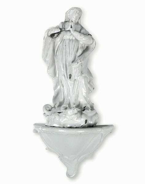 Figura dellImmacolata Concezione<BR>Probabilmente Savona, ultimo decennio del XVIII secolo<BR><BR>  - Asta Maioliche e Porcellane - Associazione Nazionale - Case d'Asta italiane
