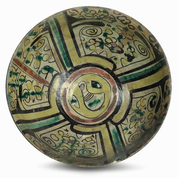 Ciotola<BR>Persia (Iran), Nishapur, XI secolo (?)<BR><BR>  - Asta Maioliche e Porcellane - Associazione Nazionale - Case d'Asta italiane