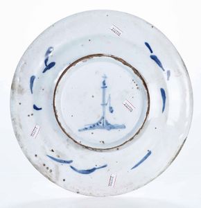 Piatto<BR>Savona, Manifattura Chiodo-Peirano, verso la fine del XVII secolo<BR>  - Asta Maioliche e Porcellane - Associazione Nazionale - Case d'Asta italiane