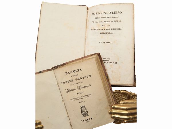 Antonio Guadagnoli : Raccolta delle poesie giocose del dottore Antonio Guadagnoli d'Arezzo  - Asta La Collezione Bucciarelli: libri antichi ed incunaboli - Associazione Nazionale - Case d'Asta italiane