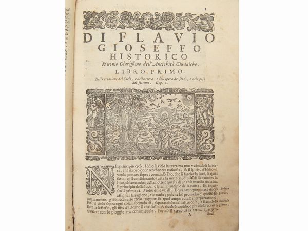 FLAVIUS IOSEPHUS : Delle Antichit, e Guerre Giudaiche  - Asta La Collezione Bucciarelli: libri antichi ed incunaboli - Associazione Nazionale - Case d'Asta italiane