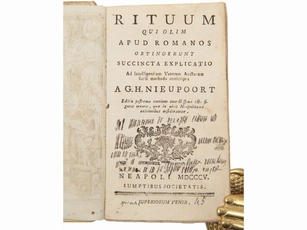 Willelm Hendrik Nieupoort : Rituum qui olim apud Romanos obtinuerunt succinta explicatio...  - Asta La Collezione Bucciarelli: libri antichi ed incunaboli - Associazione Nazionale - Case d'Asta italiane