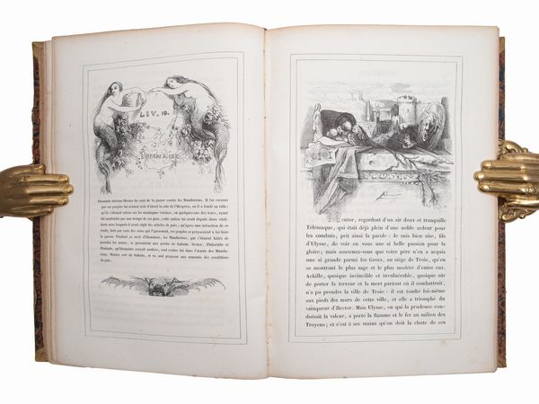 Eugène Noël - François Fénelon de Salignac de La Mothe : La Vie des fleurs - Les aventures de Tlmaque  - Asta La Collezione Bucciarelli: libri antichi ed incunaboli - Associazione Nazionale - Case d'Asta italiane