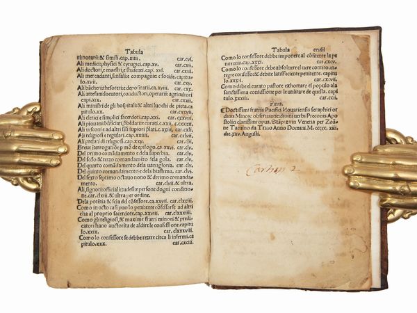 Pacifico da Novara : Summa confessionis intitulata Pacifica conscientia  - Asta La Collezione Bucciarelli: libri antichi ed incunaboli - Associazione Nazionale - Case d'Asta italiane