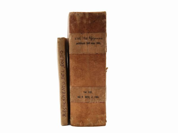 Atti di Governo pubblicati nell'anno 1861. Vol. XXX dal N. 4570, al 4814  - Asta La Collezione Bucciarelli: libri antichi ed incunaboli - Associazione Nazionale - Case d'Asta italiane