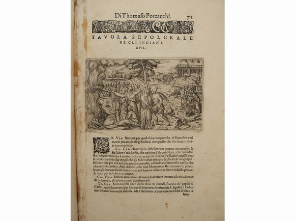 Tommaso Porcacchi : Funerali antichi di diuersi Popoli, et Nationi...  - Asta La Collezione Bucciarelli: libri antichi ed incunaboli - Associazione Nazionale - Case d'Asta italiane