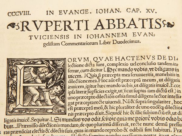 Rupertus Tuitiensis : Ruperti abbatis monasterii Tuitiensis...  - Asta La Collezione Bucciarelli: libri antichi ed incunaboli - Associazione Nazionale - Case d'Asta italiane