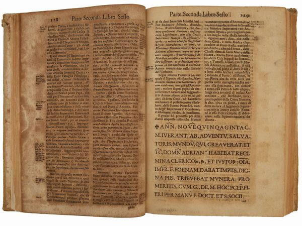 Giuliano Saracini : Notizie historiche della citt d'Ancona  - Asta La Collezione Bucciarelli: libri antichi ed incunaboli - Associazione Nazionale - Case d'Asta italiane