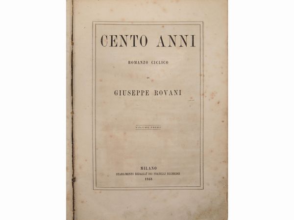 Massimo d'Azeglio : Ettore Fieramosca o La disfida di Barletta  - Asta La Collezione Bucciarelli: libri antichi ed incunaboli - Associazione Nazionale - Case d'Asta italiane