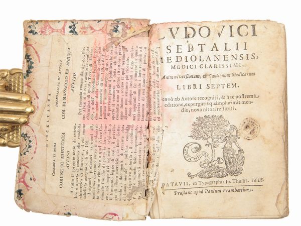 LODOVICO SETTALA : Animadversionum, & cautionum medicarum libri septem - De naevis Liber  - Asta La Collezione Bucciarelli: libri antichi ed incunaboli - Associazione Nazionale - Case d'Asta italiane