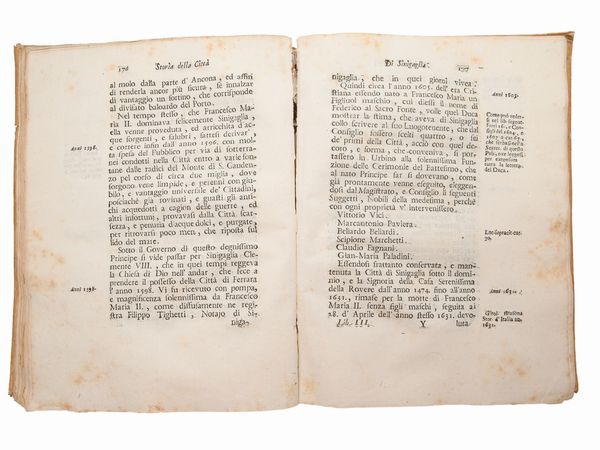 Ludovico Siena : Storia della citt di Sinigaglia...  - Asta La Collezione Bucciarelli: libri antichi ed incunaboli - Associazione Nazionale - Case d'Asta italiane