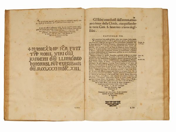Tommaso Baldassini : Notizie historiche della reggia citta di Iesi...  - Asta La Collezione Bucciarelli: libri antichi ed incunaboli - Associazione Nazionale - Case d'Asta italiane