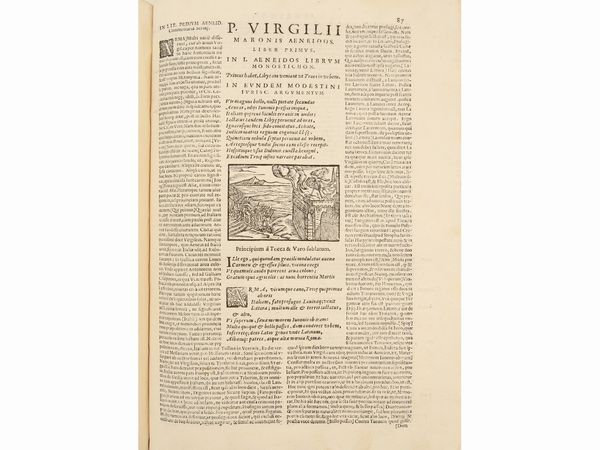 PUBLIUS VERGILIUS MARO : Opera P. Virgilii Maronis poetae Mantuani...  - Asta La Collezione Bucciarelli: libri antichi ed incunaboli - Associazione Nazionale - Case d'Asta italiane