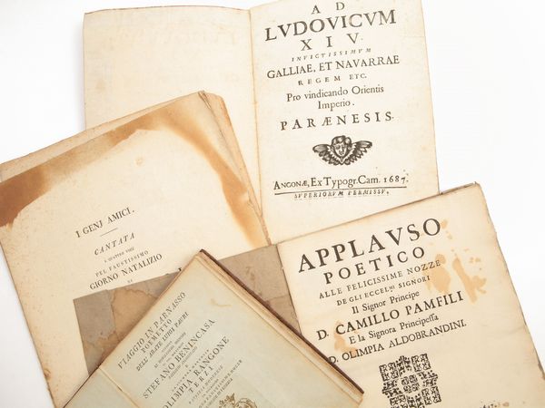 Versi d'amore e d'occasione  - Asta La Collezione Bucciarelli: libri antichi ed incunaboli - Associazione Nazionale - Case d'Asta italiane