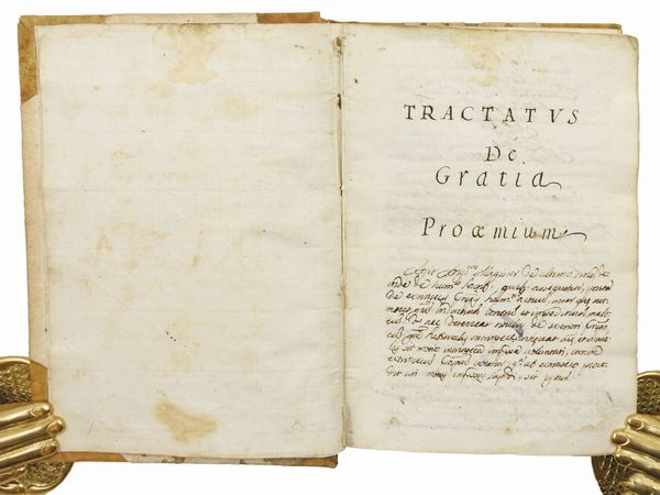 Tractatus de Gratia - De Sacramentis in genere  - Asta La Collezione Bucciarelli: libri antichi ed incunaboli - Associazione Nazionale - Case d'Asta italiane