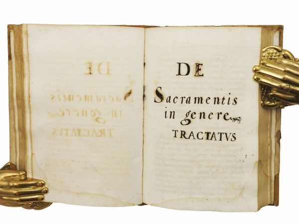 Tractatus de Gratia - De Sacramentis in genere  - Asta La Collezione Bucciarelli: libri antichi ed incunaboli - Associazione Nazionale - Case d'Asta italiane